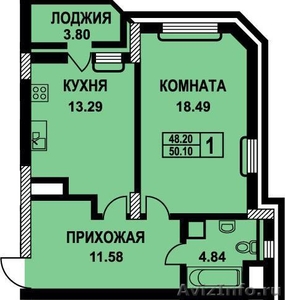 Продам 1 ком. Квартиру 50к.м. в новом доме по ул. Песочная 12А - Изображение #1, Объявление #32225