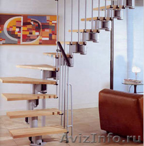 Межэтажная лестница на металлическом каркасе в г. Ижевск - Изображение #1, Объявление #199497